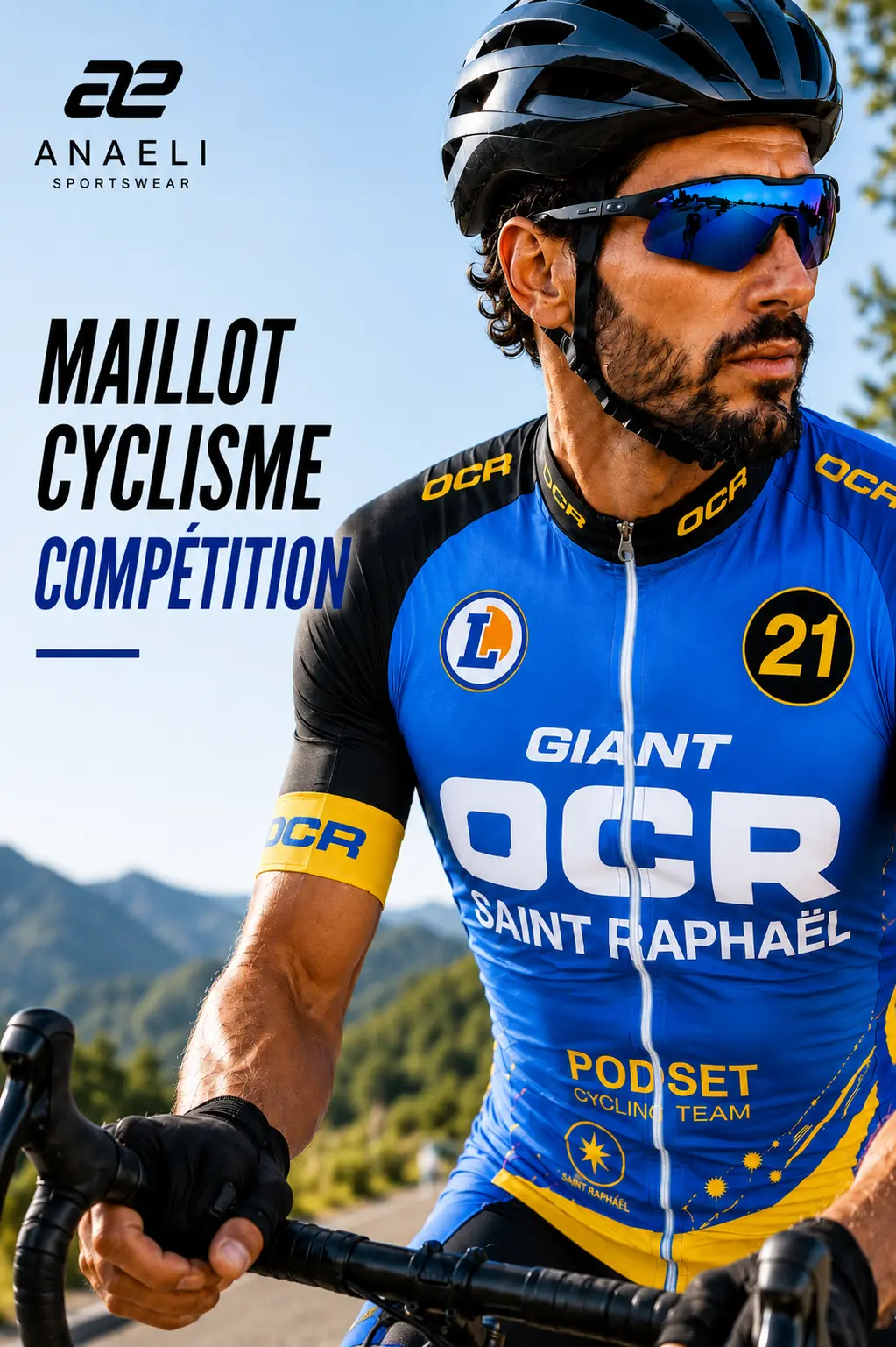 Maillot de cyclisme de compétition personnalisé