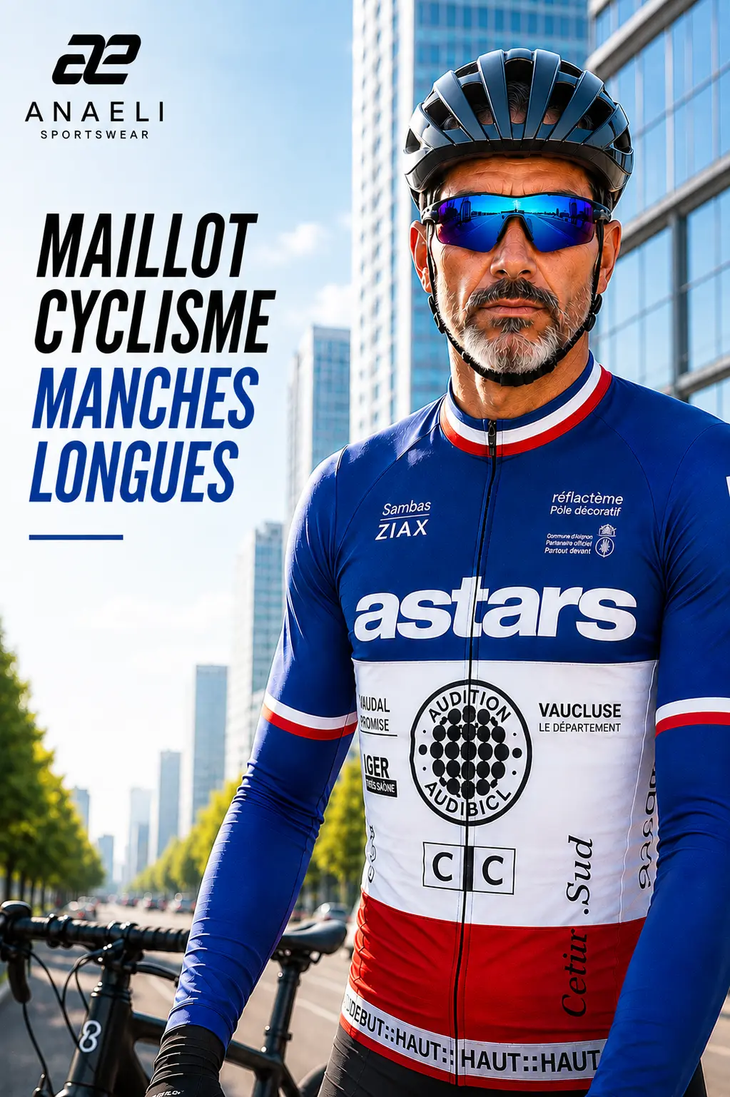 Maillot de cyclisme à manches longues personnalisé
